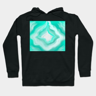 AGATE BLUE GREEN AND WHITE Hoodie